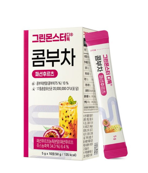 Green Monster] D-toc Kombucha passion Fruit 10 Sticks | The best