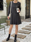 Minimal Front Pleats Mini Dress-Holiholic