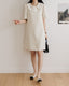 Flat Collar Short Sleeve Dress-Holiholic