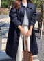 Navy Padded Single Coat - HOLIHOLIC