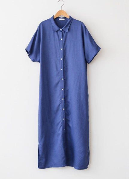 Side Split Linen Shirt Dress | The best Dresses – HOLIHOLIC