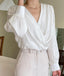 Stella V Neck Warp Blouse - HOLIHOLIC