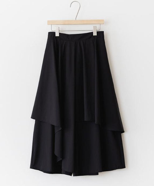 Unbalanced Flare Skirt Pants