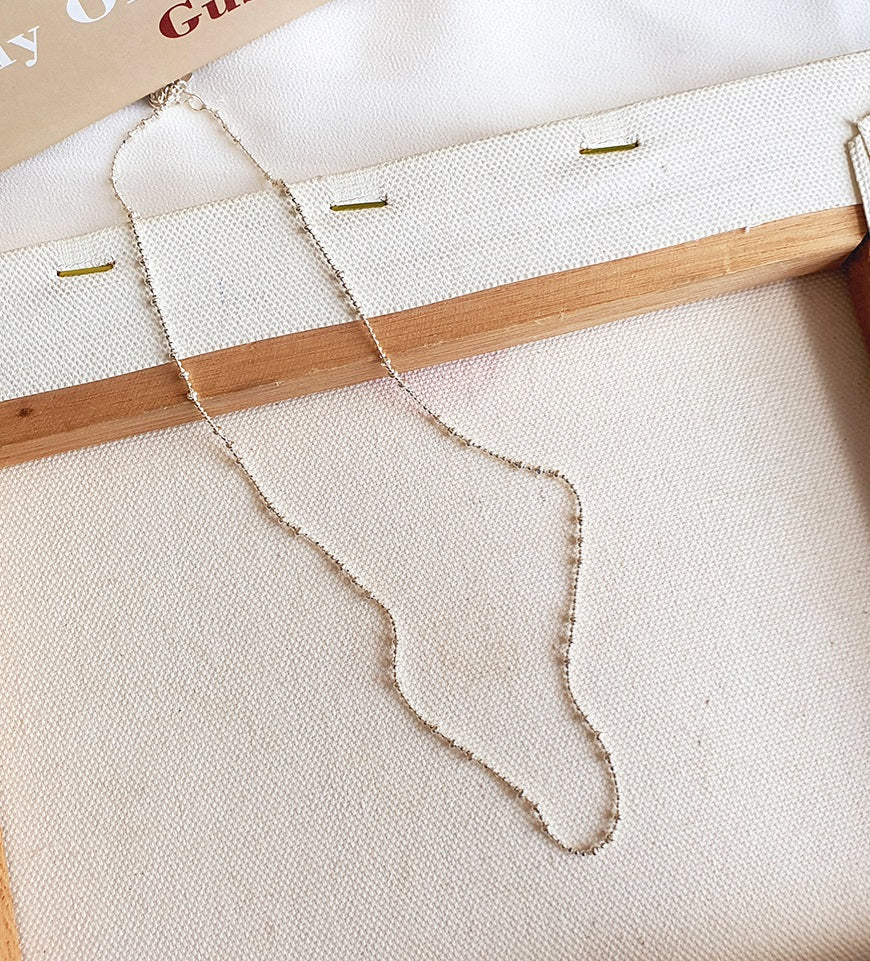 [92.5 Silver] Ball Pointed Daily Necklace -Holiholic