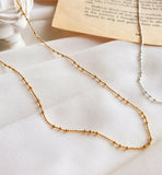 [92.5 Silver] Ball Pointed Daily Necklace