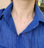 [92.5 Silver] Color Ball Necklace & Bracelet Set -Holiholic