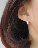 [92.5 Silver] Mini Bean Stud Earrings-Holiholic