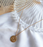 [92.5 Silver] Vintage Simple Necklace with Pendant -Holiholic
