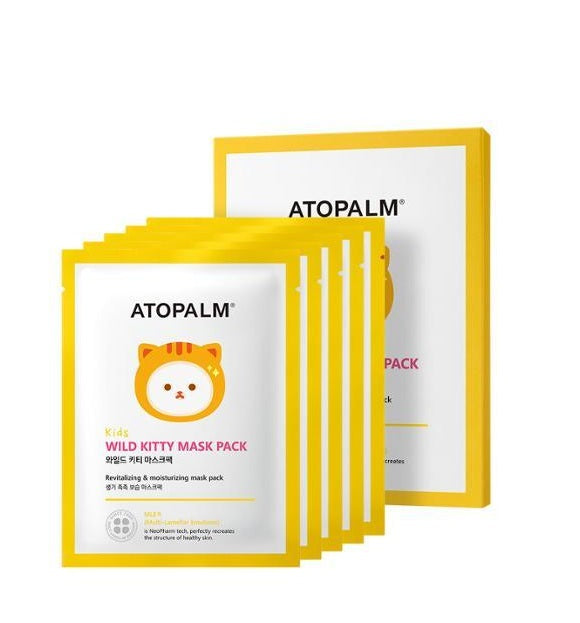 [ATOPALM] Kids Wild Kitty Mask Pack Sheet 5ea – Skin Care Masks & Peels by ATOPALM l HOLIHOLIC