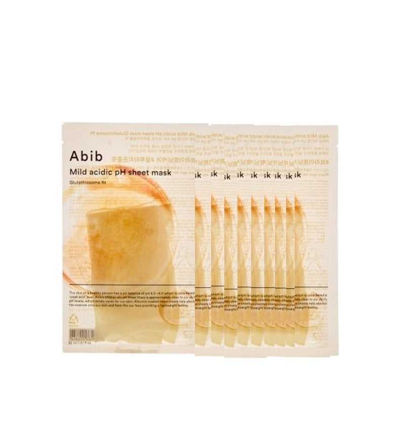 [Abib] Mild Acid pH Sheet Mask Glutathiosome Fit 10 Sheets – Skin Care Masks & Peels by Abib l HOLIHOLIC Main image