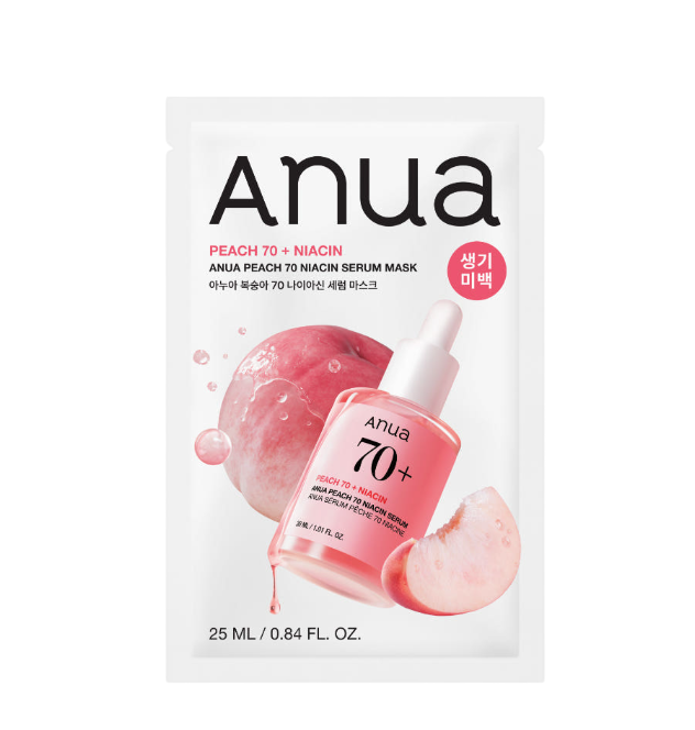 [Anua] Peach 70% Niacinamide Serum Mask 10ea