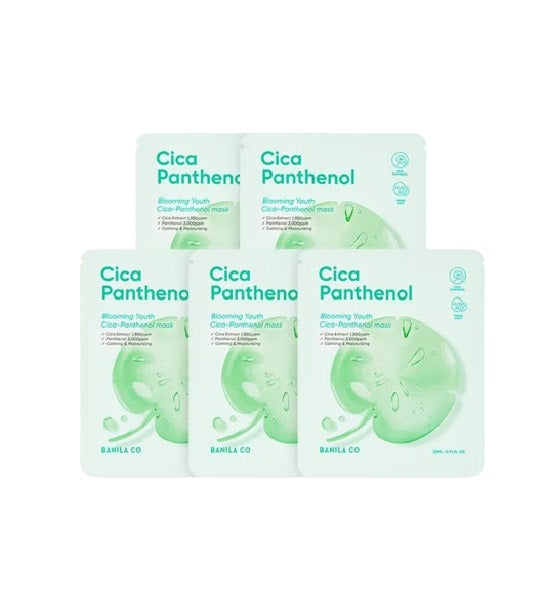 [BANILA CO] Blooming Youth Cica Panthenol Mask 5ea – Skin Care Masks & Peels by BANILA CO l HOLIHOLIC Main image