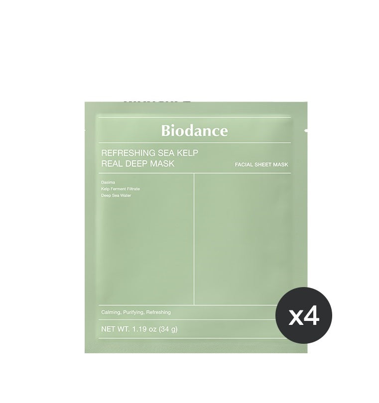 [BIODANCE] Refreshing Sea Kelp Real Deep Mask 4P – Skin Care Masks & Peels by BIODANCE l HOLIHOLIC