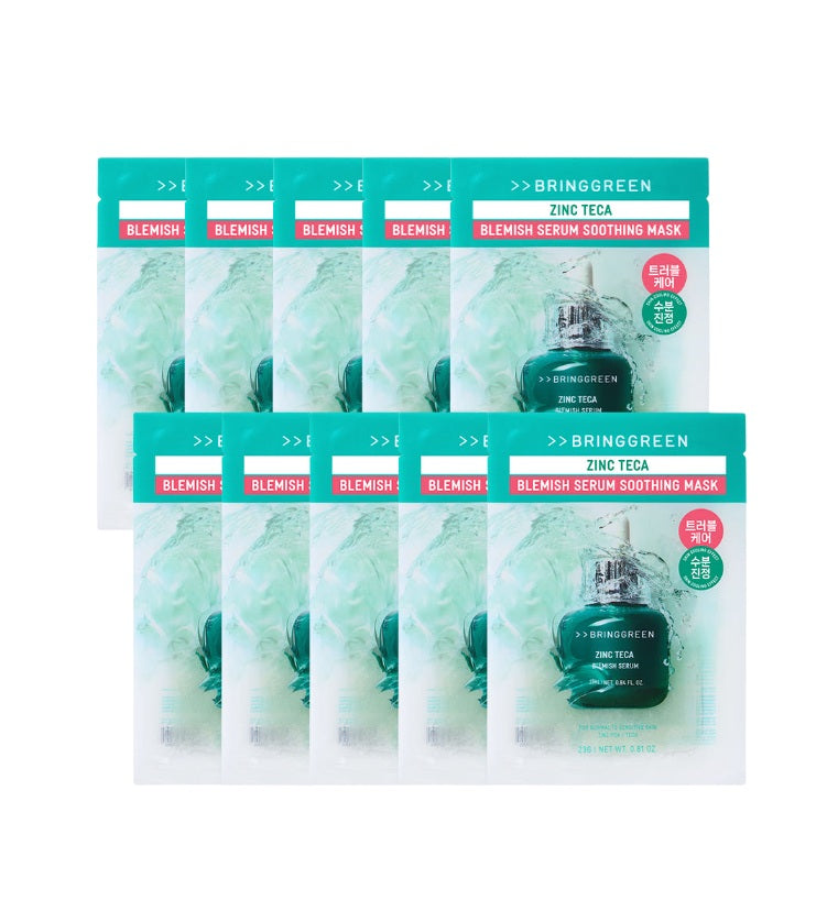 [BRINGGREEN] Zinc Teca Trouble Serum Soothing Mask Sheet-Holiholic