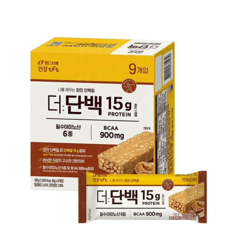 [Binggrae] The Protein Crunchy Bar 9ea – Health & Wellness by Binggrae l HOLIHOLIC