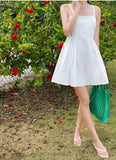 Cotton Bustier Flare Mini Dress-Holiholic