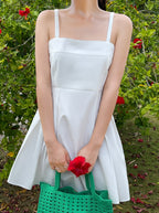 Cotton Bustier Flare Mini Dress-Holiholic