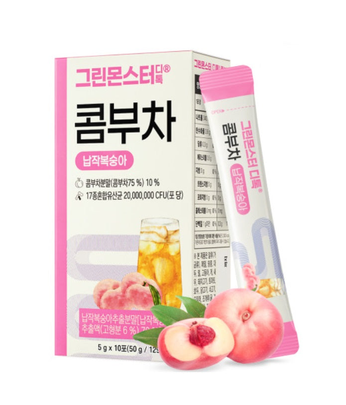 [Green Monster] D-toc Kombucha Peach 10 Sticks – Health & Wellness by GREEN MONSTER l HOLIHOLIC