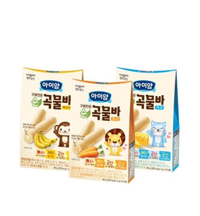 [ILDONG FOODIS] Iyam Grilled Pure Grain Bar 8P – by ILDONG l HOLIHOLIC