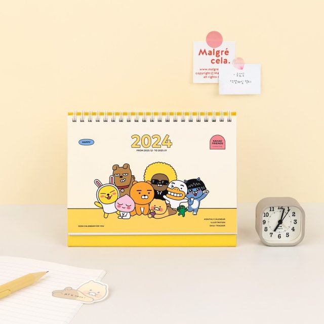 [Kakao Friends, Little Friends] 2024 Small Desk Calendar l Holiholic