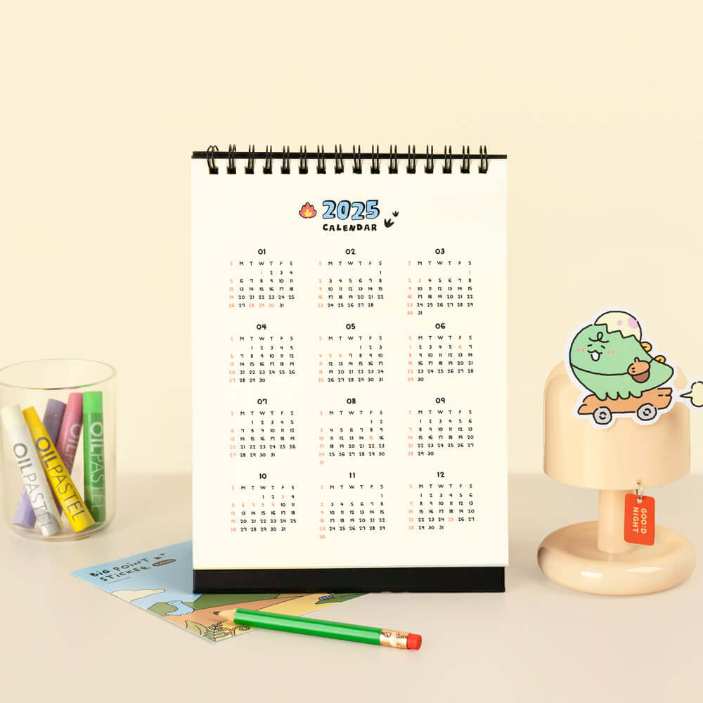 Kakao Friends [Kakao Friends, Little Friends] Jordy Dino 2025 Desk Calendar