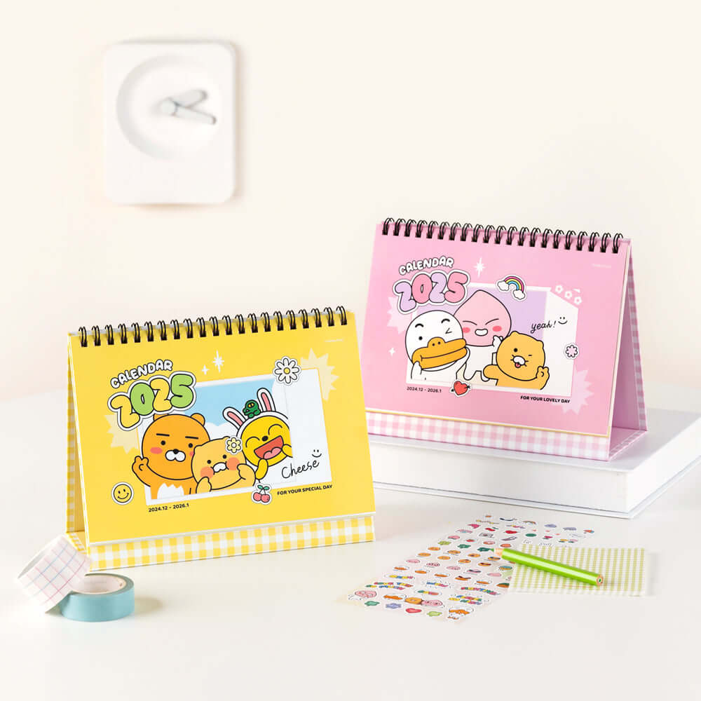 Kakao Friends [Kakao Friends, Little Friends] Say Cheese 2025 Small Desk Calendar