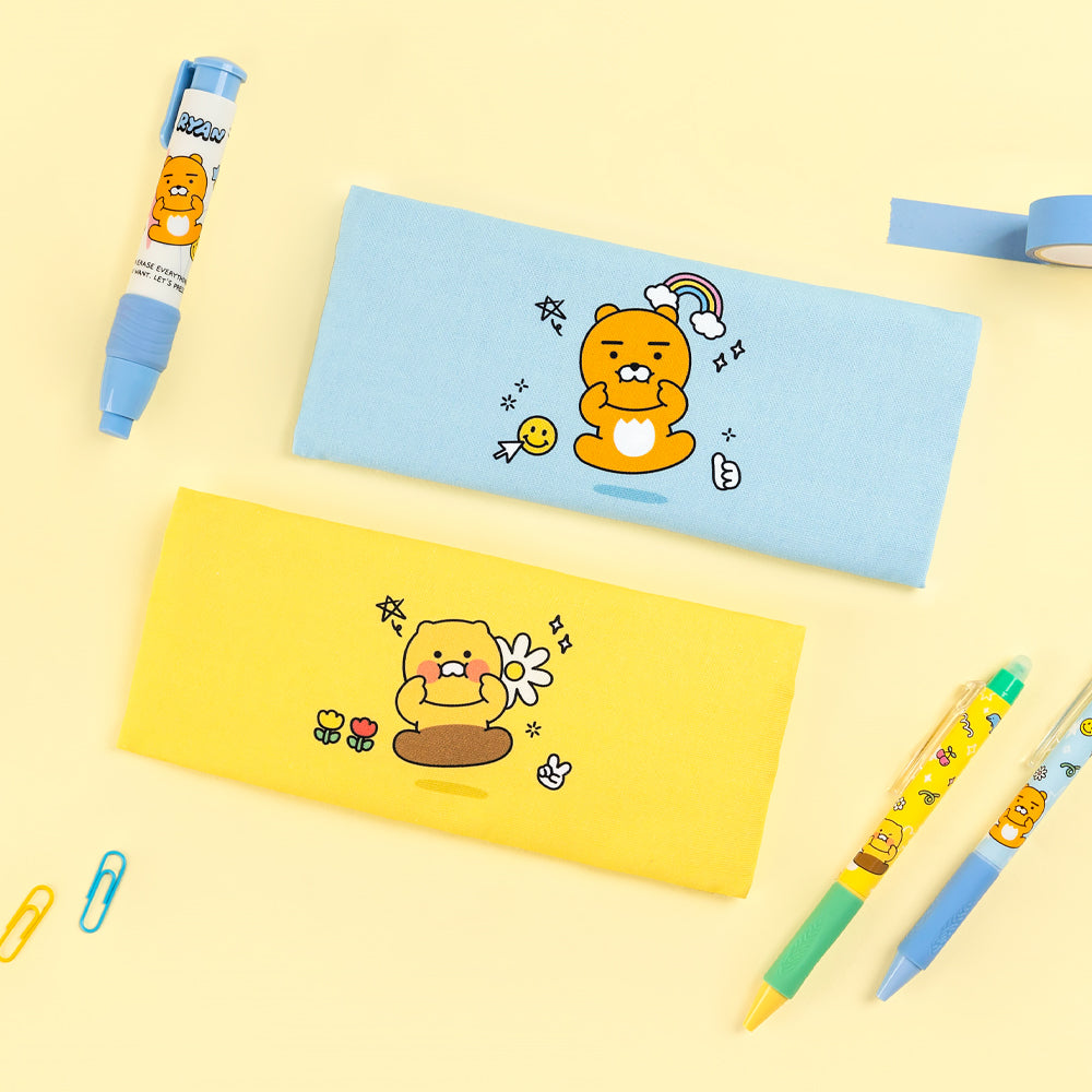 [Kakao Friends, Little Friends] Say Cheese Fabric Flat Pencil Case – Stationery by Kakao Friends l HOLIHOLIC
