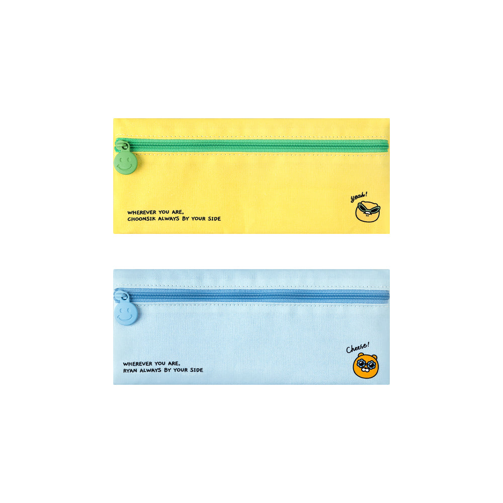 [Kakao Friends, Little Friends] Say Cheese Fabric Flat Pencil Case – Stationery by Kakao Friends l HOLIHOLIC