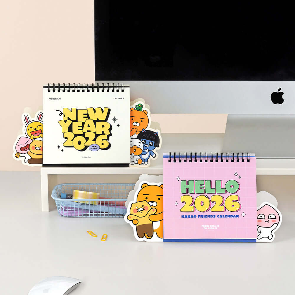 Kakao Friends [Kakao Friends, Little Friends] Shape Desk Calendar