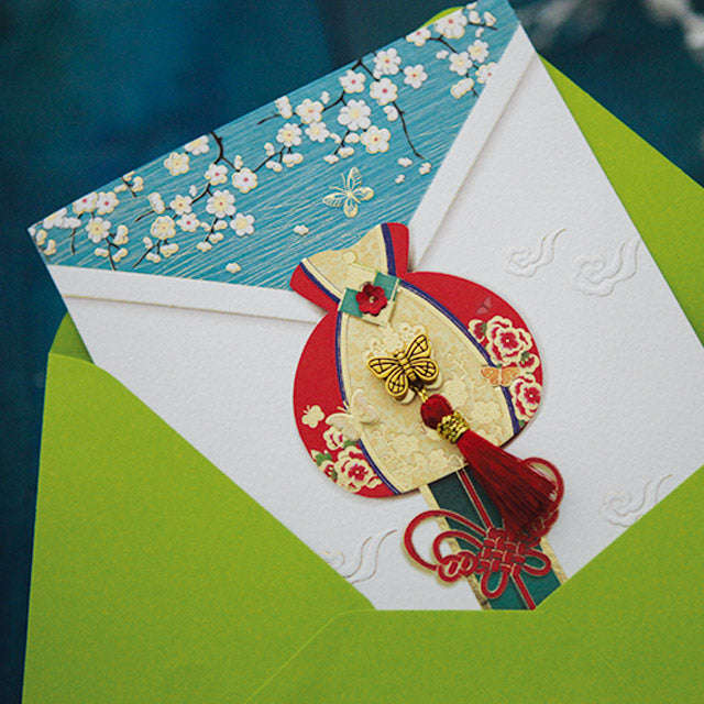 Korean Traditional Lucky Pouch Card Set