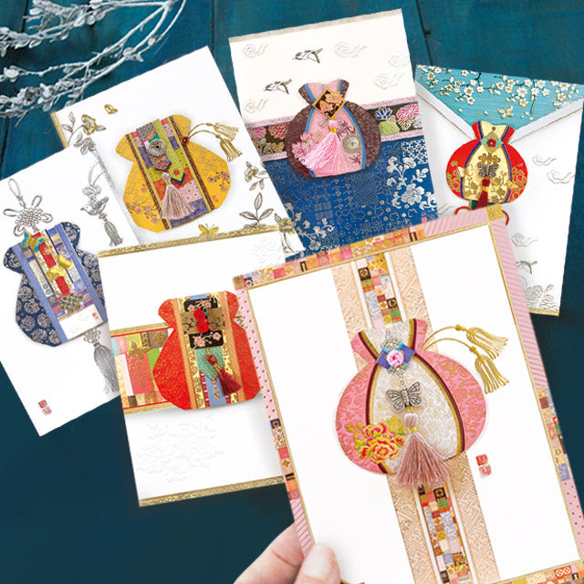 Korean Traditional Lucky Pouch Card Set-Holiholic