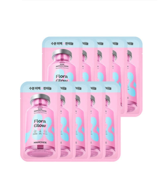 [Mamonde] Flora Glow Rose Ampoule Mask 10P