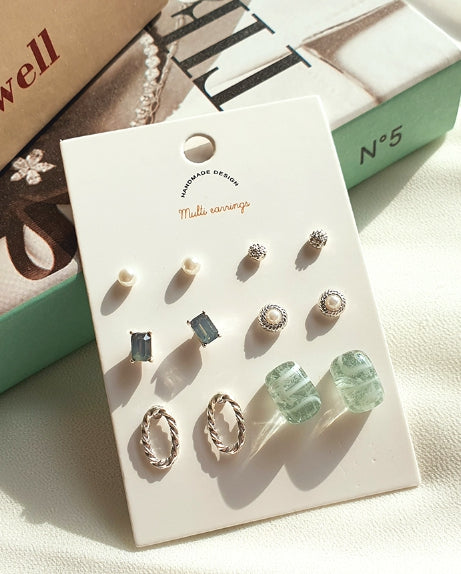 Marble Mini Earrings Set-Holiholic