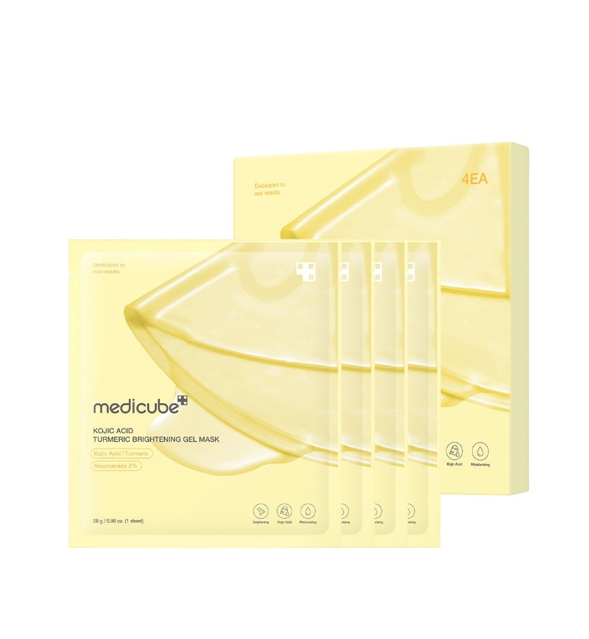[Medicube] Kojic Acid Turmeric Brightening Gel Mask 4P – Skin Care Masks & Peels by Medicube l HOLIHOLIC