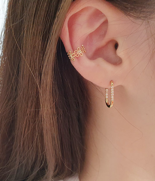 Mini Flower Ear Cuff Secondary image