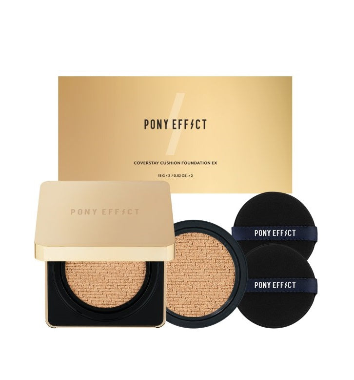 [PONY EFFECT] Coverstay Cushion Foundation EX 15g x 2ea – Face Makeup by PONY EFFECT l HOLIHOLIC