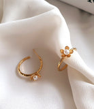 Petit Flower Ring Earrings-Holiholic