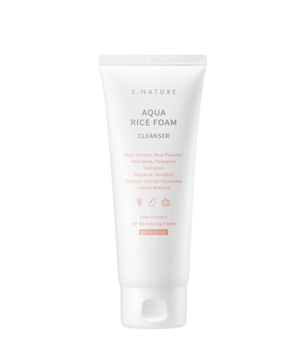 [S.NATURE] Aqua Rice Mild Acidic Foam Cleanser 160ml – Facial Cleansers by S.NATURE l HOLIHOLIC