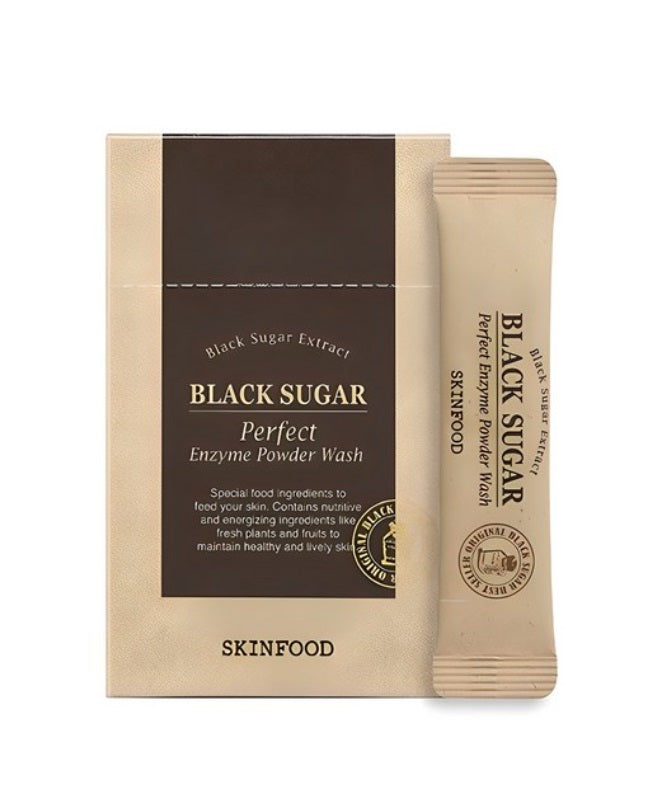 [SKINFOOD] Black Sugar Perfect Enzyme Powder Wash 30ea – Facial Cleansers by SKINFOOD l HOLIHOLIC