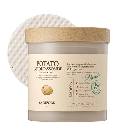 [SKINFOOD] Potato Madecassoside Soothing Pad 60P – Toners by SKINFOOD l HOLIHOLIC