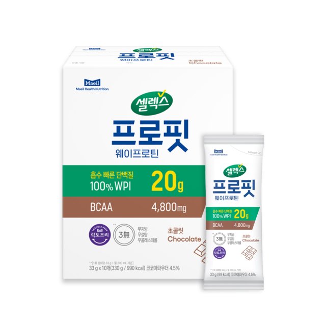 [Selex] Sports Whey Protein Powder Stick Choco 10 Sticks