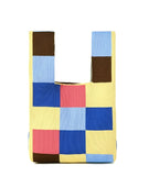 Square Pattern Knitted Tote Bag-Holiholic
