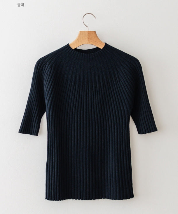 Clare & LeeStand Neck Stretch Knit