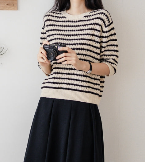 Clare & LeeStripe Cotton Knit