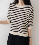 Stripe Cotton Knit-Holiholic