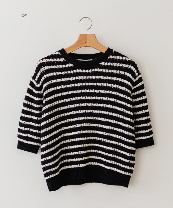 Clare & LeeStripe Cotton Knit