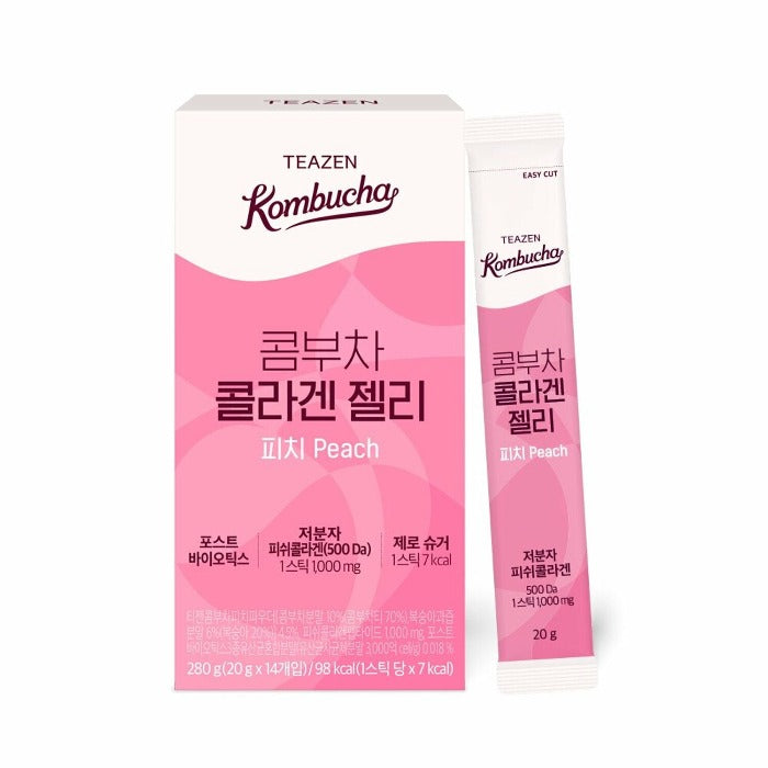 Kombucha Collagen Jelly Peach 14 Packs Secondary image