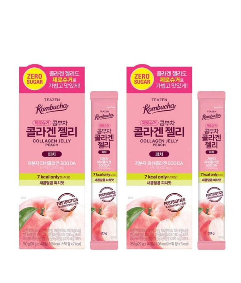 [TEAZEN] Zero Sugar Kombucha Collagen Jelly Peach-Holiholic
