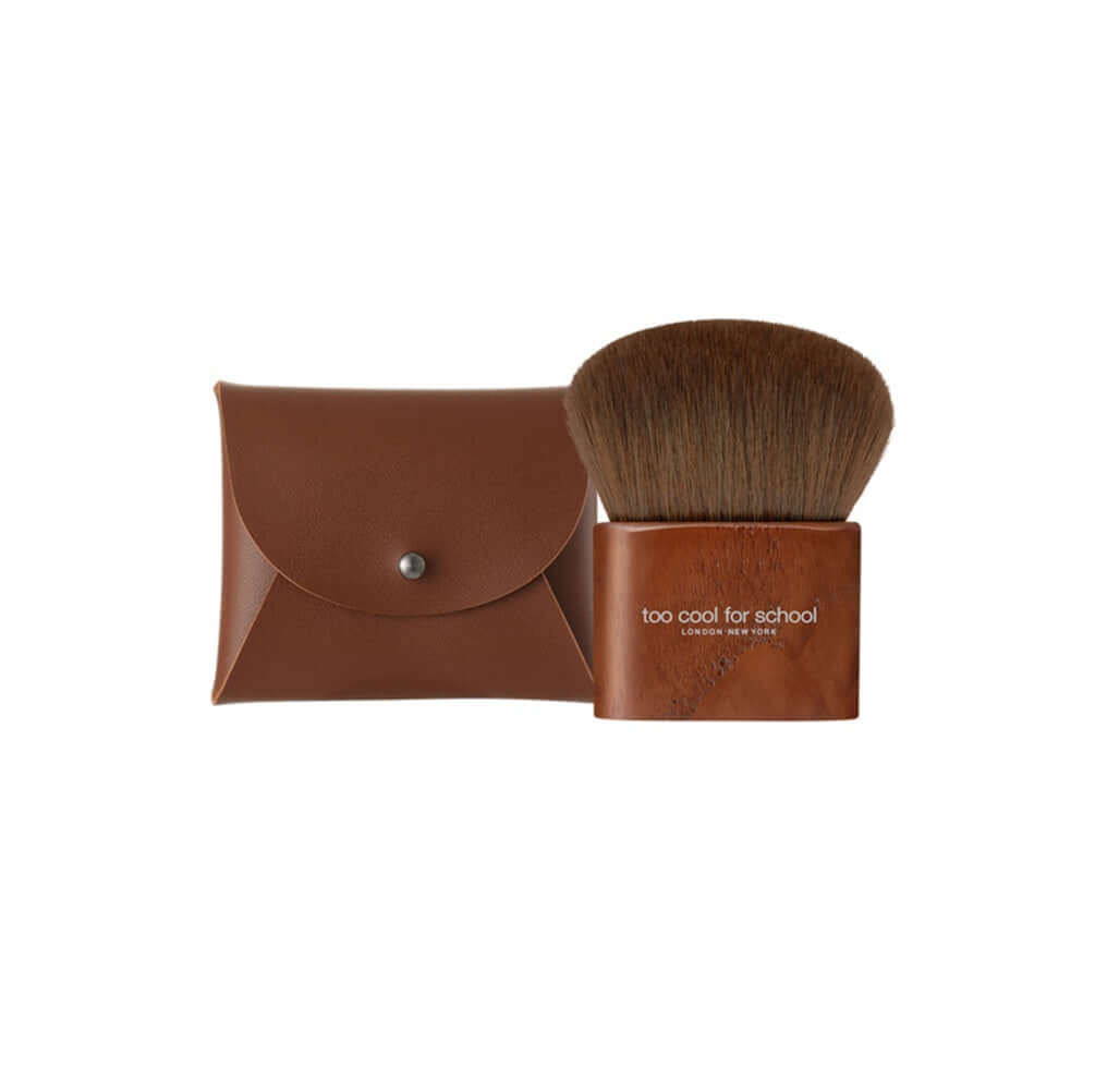 Too Cool For School Artist Vegan Pocket Powder Brush + Pouch Set Main image
