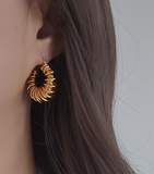 Unique Poil Hoop Earrings-Holiholic